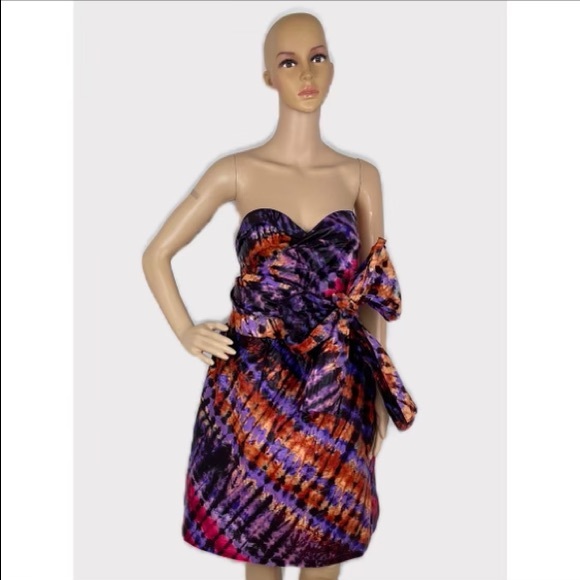 African Print Ankara Tie Dye Handmade Infinity Midi Dress - Picture 3 of 5